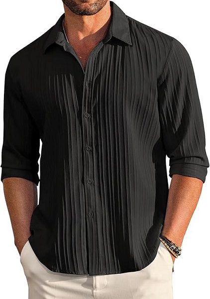 Men Casual Shirt Long Sleeve Summer Shirt for Mens Fashion