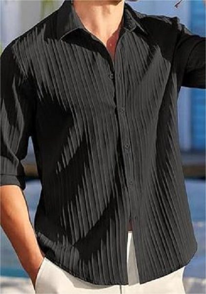 Men Casual Shirt Long Sleeve Summer Shirt for Mens Fashion