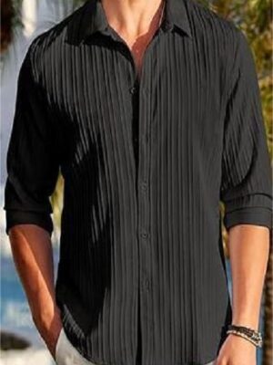 Men Casual Shirt Long Sleeve Summer Shirt for Mens Fashion