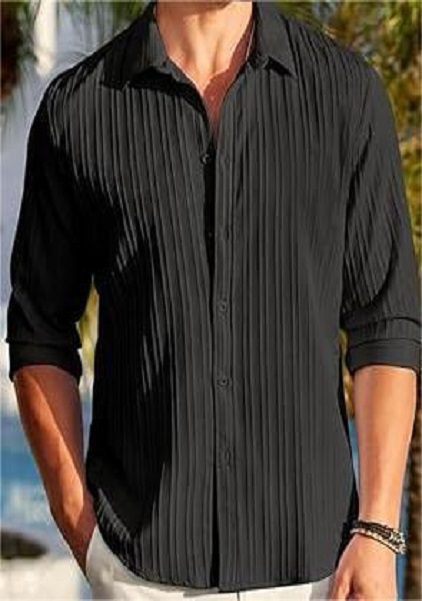 Men Casual Shirt Long Sleeve Summer Shirt for Mens Fashion