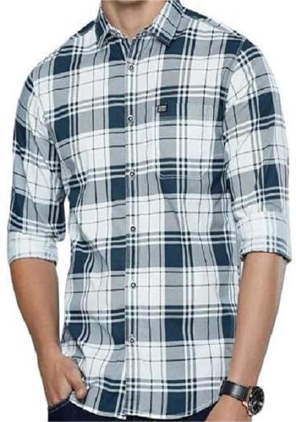 Mens shirt Full Sleeve Checked Casual Shirt