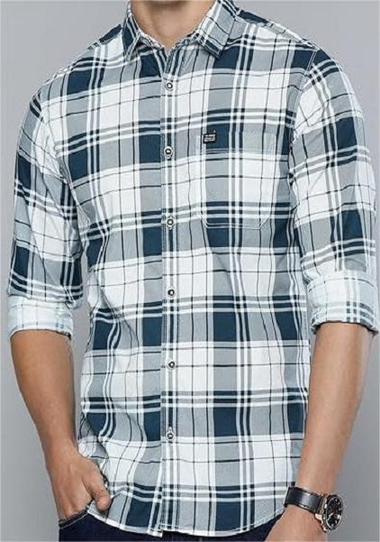 Mens shirt Full Sleeve Checked Casual Shirt