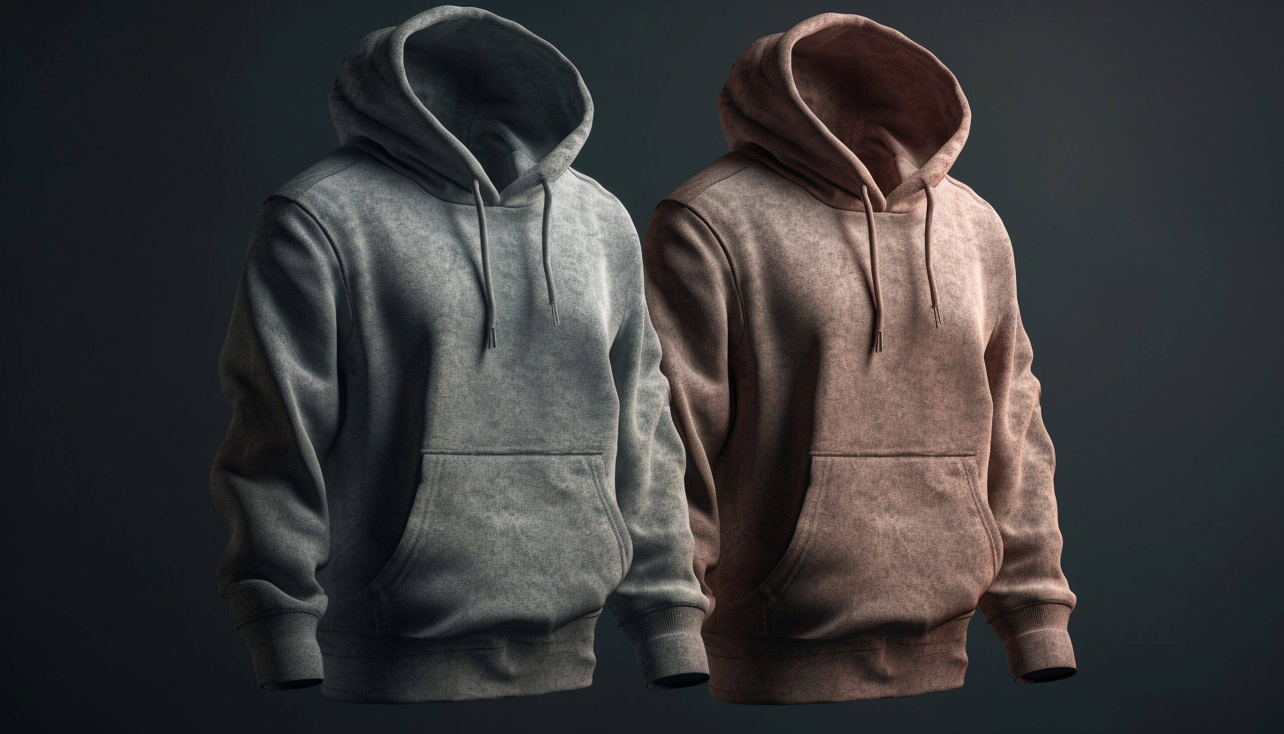 Hooded men in dark clothing walk menacingly generated by artificial intelligence