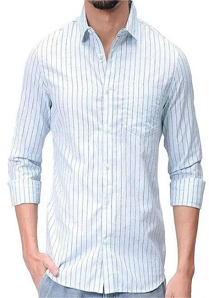 Slim Fit Casual Long Sleeve Shirt For Men