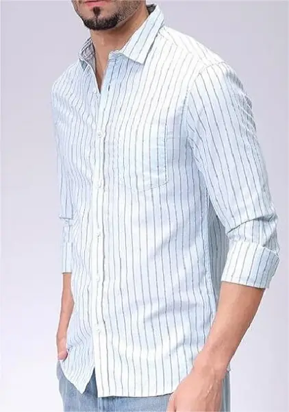 Slim Fit Casual Long Sleeve Shirt For Men
