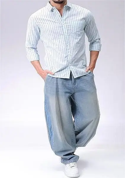 Slim Fit Casual Long Sleeve Shirt For Men