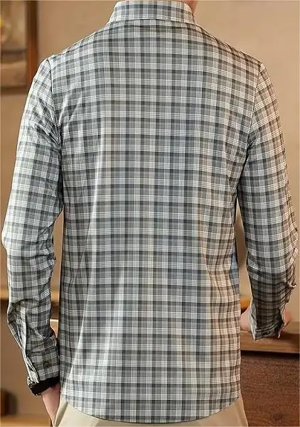 Small Check Shirt For Men Casual Shirt Full Sleeve