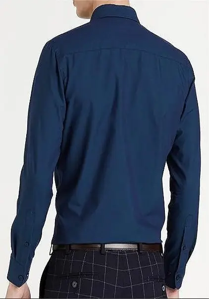 Mens Slim Fit Shirt For Men Plain Long Sleeve