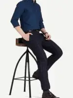 Mens Slim Fit Shirt For Men Plain Long Sleeve