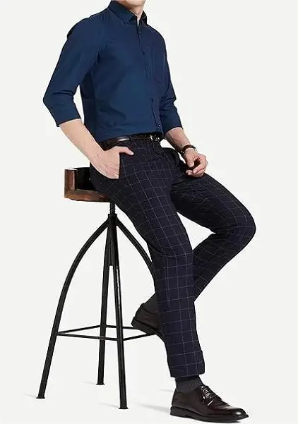 Mens Slim Fit Shirt For Men Plain Long Sleeve