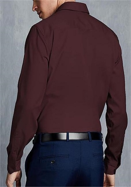 Wrinkle- Resistant Regular Fit Formal Shirt For Men Long Sleeve