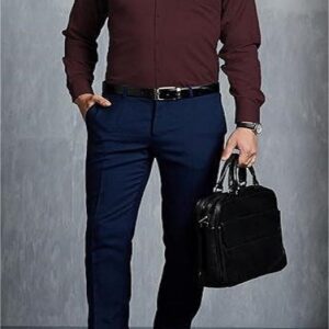 Wrinkle- Resistant Regular Fit Formal Shirt For Men Long Sleeve
