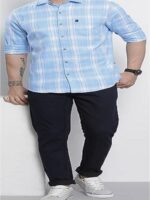 Men Regular Fit Checkered Full Sleeves Cutaway Collar Casual Shirt