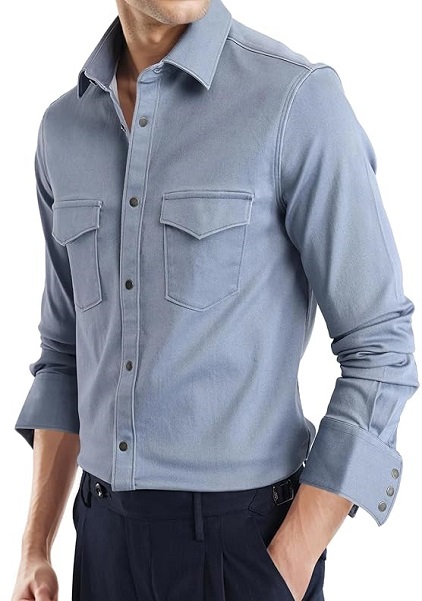 Mens Regular fit long sleeve Plain Shirt