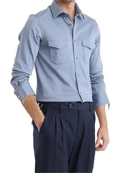 Mens Regular fit long sleeve Plain Shirt