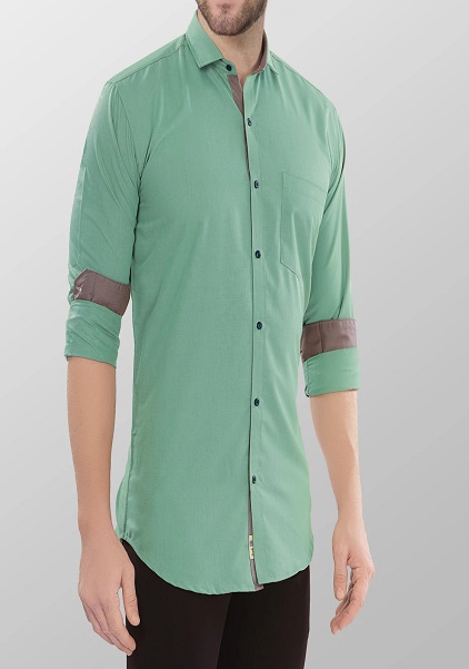 Spread Collar Regular Fit Formal Shirt For Men