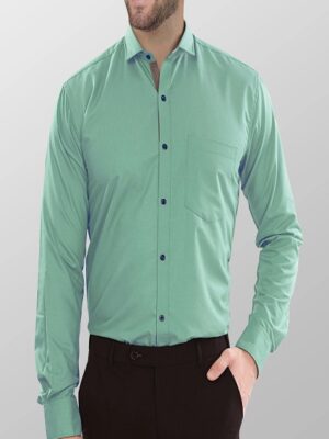 Spread Collar Regular Fit Formal Shirt For Men