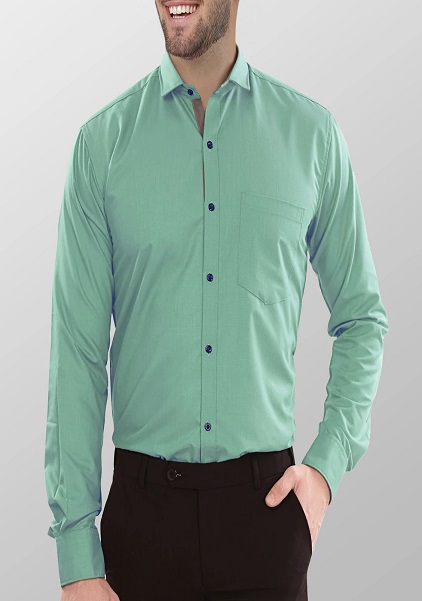Spread Collar Regular Fit Formal Shirt For Men