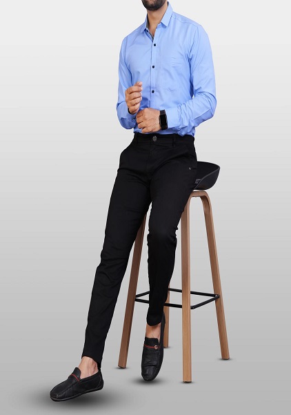 Button Down Collar Formal Regular Fit Shirt For Men