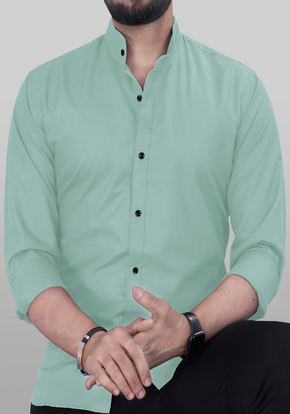 Light Green Formal Shirt For Men