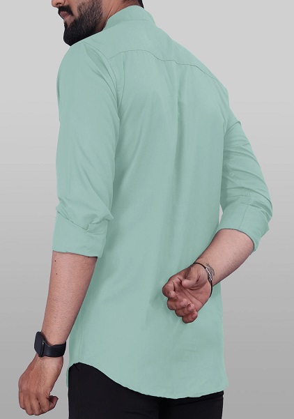 Light Green Formal Shirt For Men