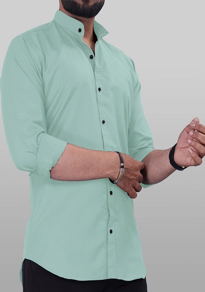 Light Green Formal Shirt For Men