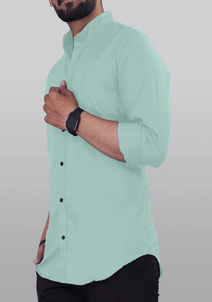 Light Green Formal Shirt For Men