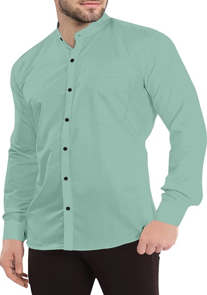 Light Green Formal Shirt For Men