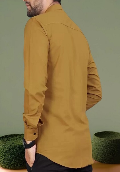 Men Regular Fit Solid Spread Collar Formal Shirt