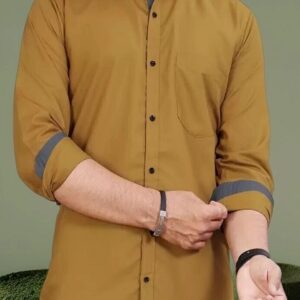 Men Regular Fit Solid Spread Collar Formal Shirt