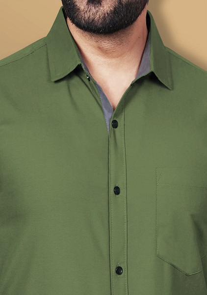 Formal Shirt For Men Solid Button Down Collar