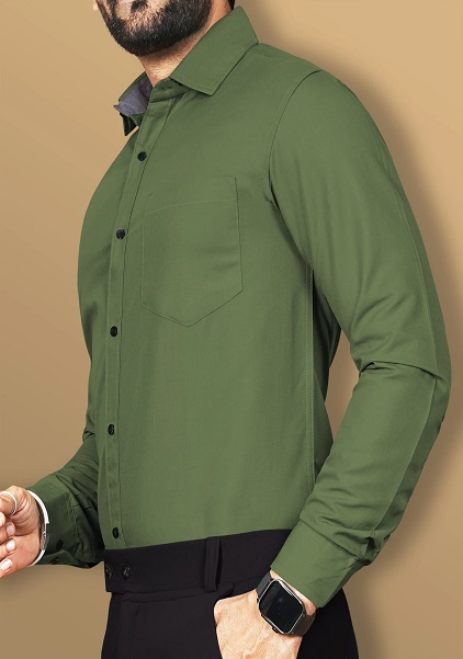 Formal Shirt For Men Solid Button Down Collar