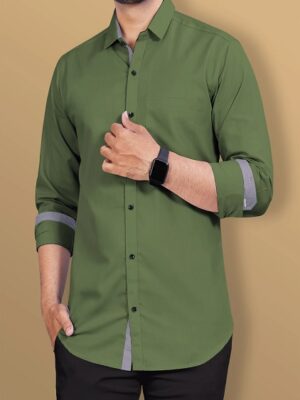 Formal Shirt For Men Solid Button Down Collar