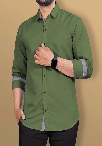 Formal Shirt For Men Solid Button Down Collar