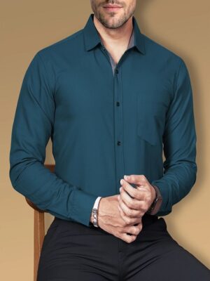 Botton Down Collar Formal Regular Fit Shirt For Men