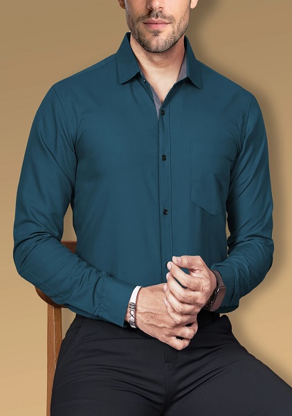 Botton Down Collar Formal Regular Fit Shirt For Men