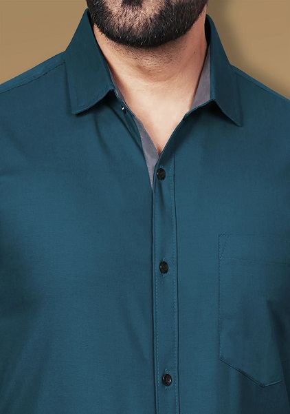 Botton Down Collar Formal Regular Fit Shirt For Men