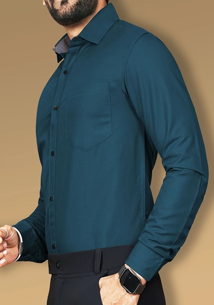 Botton Down Collar Formal Regular Fit Shirt For Men