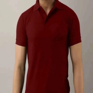 Polo Neck Tshirt For Men Maroon Color