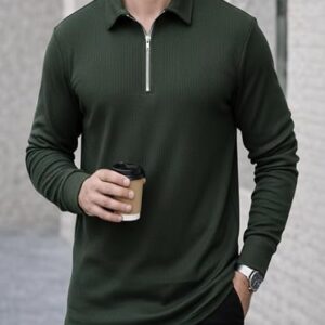 Soft Stretch Fabric Long Sleeve Premium Tshirt For Men