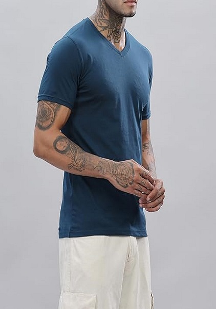 V Neck Plain Tshirt Premium Quality Fabric
