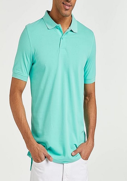 Mens Regular Fit Polo Tshirt Cotton Blend Multicolor