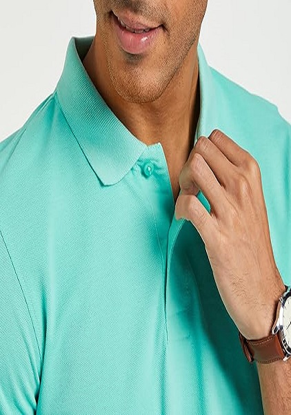 Mens Regular Fit Polo Tshirt Cotton Blend Multicolor