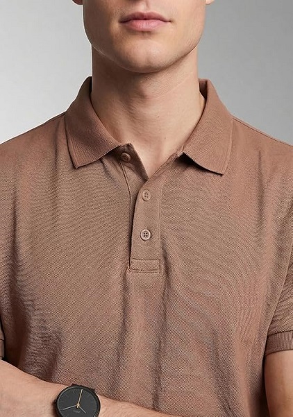 Solid Cotton Blend Regular Fit Polo Tshirt For Men