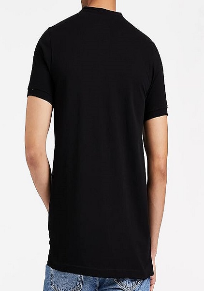 Mens Regular Fit Plain Half Sleeve T-shirt Mandarin Collar