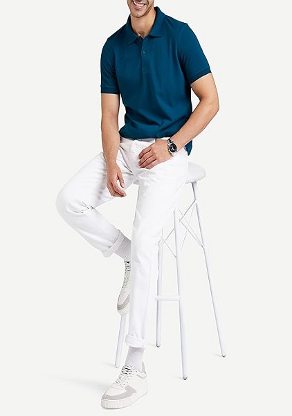 Regular Fit Polo Collar Neck T-shirt For Men