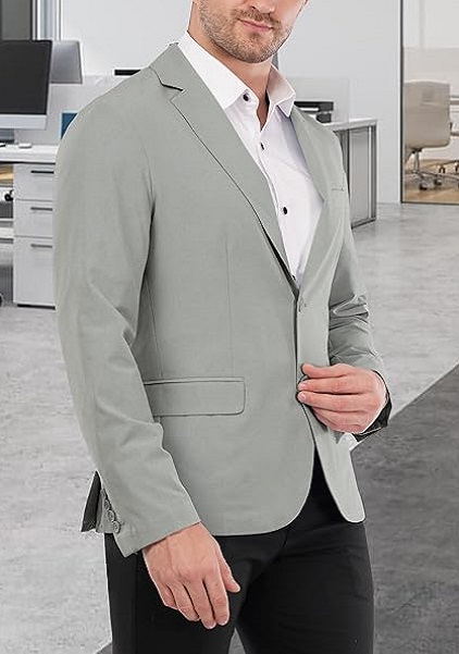 Casual Blazer Slim Fit Notch Collar Premium Fabric  Designed For Summers