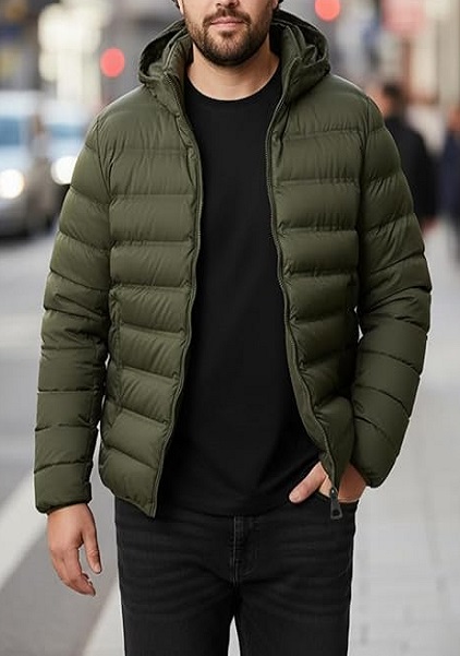Hooded And Light Weight Winter Puffer Jacket For Men